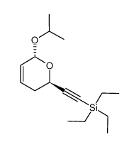 triethyl(((2R,6R)-6-isopropoxy-3,6-dihydro-2H-pyran-2-yl)ethynyl)silane结构式