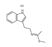 methyl N-(2-(1H-indol-3-yl)ethyl)ethanimidothioate hydroiodide Structure