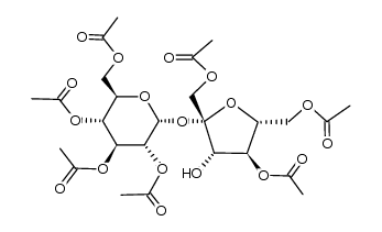 1',2,3,4,4',6,6'-hepta-O-acetylsucrose结构式