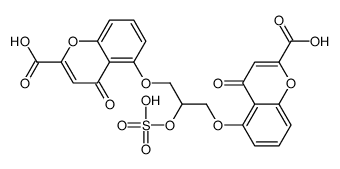 5-[3-(2-carboxy-4-oxo-chromen-5-yl)oxy-2-sulfooxy-propoxy]-4-oxo-chrom ene-2-carboxylic acid结构式