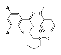 6,8-dibromo-3-(2-methoxyphenyl)-2-(propylsulfonylmethyl)quinazolin-4-one Structure