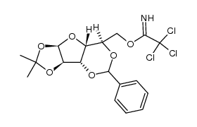 3,5-O-benzylidene-1,2-O-isopropylidene-6-O-trichloroacetimidoyl-α-D-glucofuranose Structure