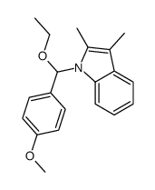 1-[ethoxy-(4-methoxyphenyl)methyl]-2,3-dimethylindole Structure