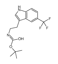 [2-(5-三氟甲基-1H-吲哚-3-基)-乙基]-氨基甲酸叔丁酯结构式