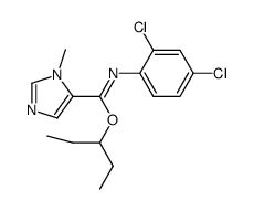 1-ethylpropyl-N-(2,4-dichlorophenyl)-1-methyl imidazole-5-carboximidate结构式