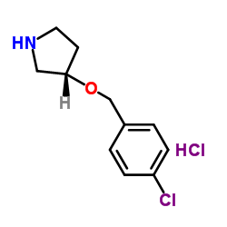 (3S)-3-[(4-Chlorobenzyl)oxy]pyrrolidine hydrochloride (1:1) structure