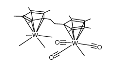 ditungsten(methyl)5(tricarbonyl){η5,η5-bis(tetramethylcyclopentadienyl)CH2CH2} Structure