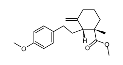 methyl (1S,2R)-2-(2-(p-methoxyphenyl)ethyl)-3-methylene-1-methylcyclohexanecarboxylate Structure