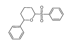 2-(benzenesulphonyl)tetrahydro-6-phenyl-2H-pyran Structure