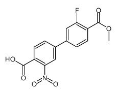 4-(3-fluoro-4-methoxycarbonylphenyl)-2-nitrobenzoic acid Structure