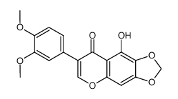 5-hydroxy-3',4'-dimethoxy-6,7-methylenedioxyisoflavone Structure