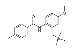 N-(4-methoxy-2-((trimethylsilyl)methyl)phenyl)-4-methylbenzamide结构式