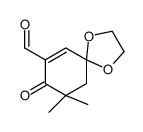 9,9-dimethyl-8-oxo-1,4-dioxaspiro[4.5]dec-6-ene-7-carbaldehyde结构式