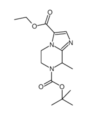 7-叔-丁基 3-乙基 8-甲基-5,6-二氢咪唑并[1,2-a]吡嗪-3,7(8H)-二甲酸基酯结构式