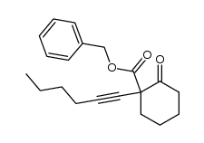 benzyl 1-(hex-1-yn-1-yl)-2-oxocyclohexanecarboxylate Structure