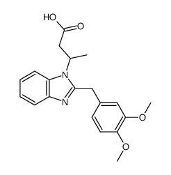 3-[2-(3,4-Dimethoxy-benzyl)-benzoimidazol-1-yl]-butyric acid Structure