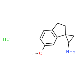 6'-methoxy-2',3'-dihydrospiro[cyclopropane-1,1'-indene]-3-amine hydrochloride Structure