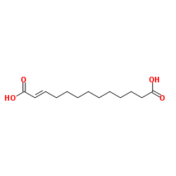 (2E)-2-Tridecenedioic acid Structure