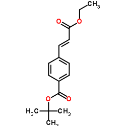 2-Methyl-2-propanyl 4-[(1E)-3-ethoxy-3-oxo-1-propen-1-yl]benzoate结构式