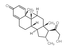 (9b,11b,16a)-9,11-环氧-21-羟基-16-甲基孕-1,4-二烯-3,20-二酮结构式