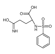 (2S)-5-amino-2-(benzenesulfonamido)-5-oxopentanoic acid结构式