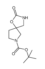 tert-butyl 2-oxo-1-oxa-3,7-diazaspiro[4.4]nonane-7-carboxylate结构式