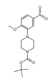 tert-butyl 4-(2-methoxy-5-nitrophenyl)piperazine-1-carboxylate结构式