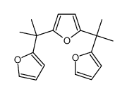 2,5-bis[2-(furan-2-yl)propan-2-yl]furan结构式