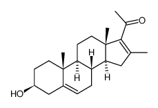 3beta-hydroxy-16-methylpregna-5,16-dien-20-one structure