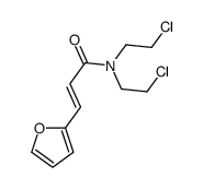 N,N-Bis(2-chloroethyl)-2-furanacrylamide structure