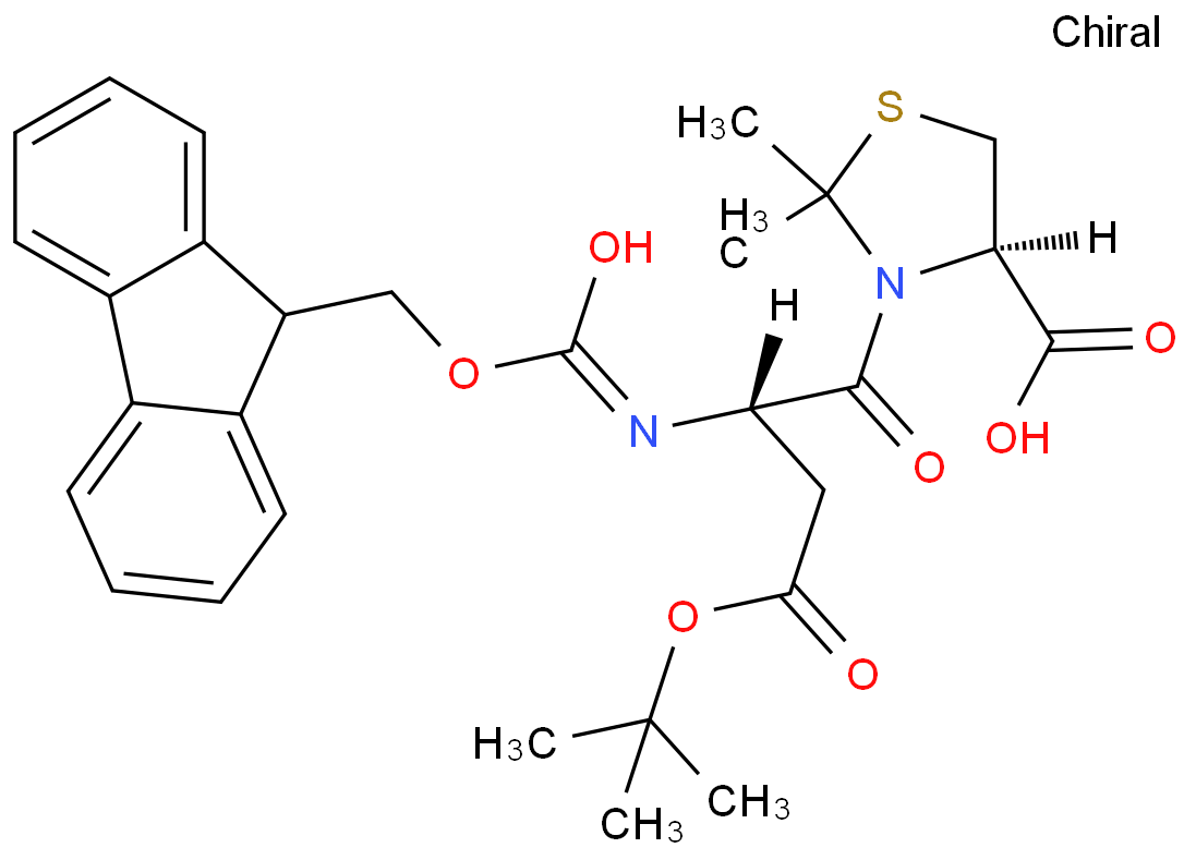 Fmoc-Asp(OtBu)-Cys(Psi(Me,Me)pro)-OH Structure