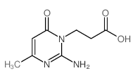 3-(2-amino-4-methyl-6-oxo-pyrimidin-1-yl)propanoic acid structure