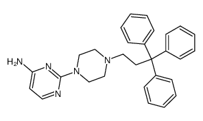 2-[4-(3,3,3-Triphenylpropyl)-1-piperazinyl]pyrimidin-4-amine structure