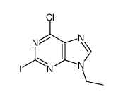 6-chloro-9-ethyl-2-iodo-9H-purine结构式