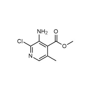 3-氨基-2-氯-5-甲基异烟酸甲酯结构式