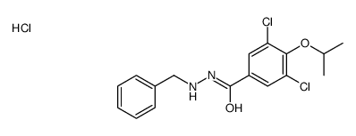 N'-benzyl-3,5-dichloro-4-propan-2-yloxybenzohydrazide,hydrochloride结构式