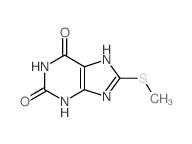 1H-Purine-2,6-dione,3,9-dihydro-8-(methylthio)- picture