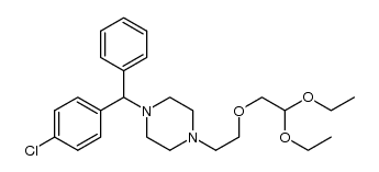 2-{2-[4-[(4-chlorophenyl)phenylmethyl]-1-piperazinyl]ethoxy}acetaldehyde diethylacetal结构式