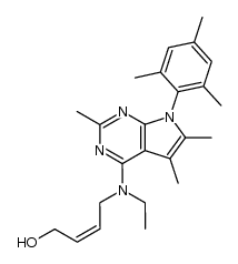 (Z)-4-[ethyl[2,5,6-trimethyl-7-(2,4,6-trimethylphenyl)pyrrolo[2,3-d]pyrimidin-4-yl]amino]but-2-en-1-ol Structure