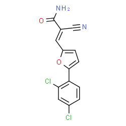 2-Cyano-3-[5-(2,4-dichloro-phenyl)-furan-2-yl]-acrylamide Structure