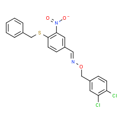 4-(BENZYLSULFANYL)-3-NITROBENZENECARBALDEHYDE O-(3,4-DICHLOROBENZYL)OXIME picture