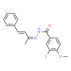 3-iodo-4-methoxy-N'-(1-methyl-3-phenyl-2-propen-1-ylidene)benzohydrazide Structure