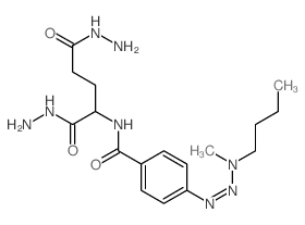 N-[1,3-bis(hydrazinecarbonyl)propyl]-4-(butyl-methyl-amino)diazenyl-benzamide结构式