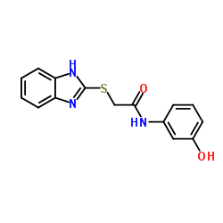 2-(1H-Benzimidazol-2-ylsulfanyl)-N-(3-hydroxyphenyl)acetamide结构式