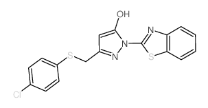 1-(1,3-Benzothiazol-2-yl)-3-{[(4-chlorophenyl)-thio]methyl}-1H-pyrazol-5-ol图片