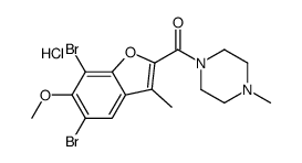 (5,7-dibromo-6-methoxy-3-methyl-1-benzofuran-2-yl)-(4-methylpiperazin-1-yl)methanone,hydrochloride结构式