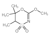 Methyl 5,6,6-trimethyl-4,4-dioxido-5,6-dihydro-1,4,3-oxathiazin-2-yl ether结构式