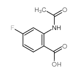 2-乙酰氨基-4-氟苯甲酸结构式