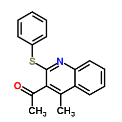 1-[4-Methyl-2-(phenylsulfanyl)-3-quinolinyl]ethanone Structure