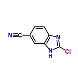 2-氯-5-氰基苯并咪唑结构式